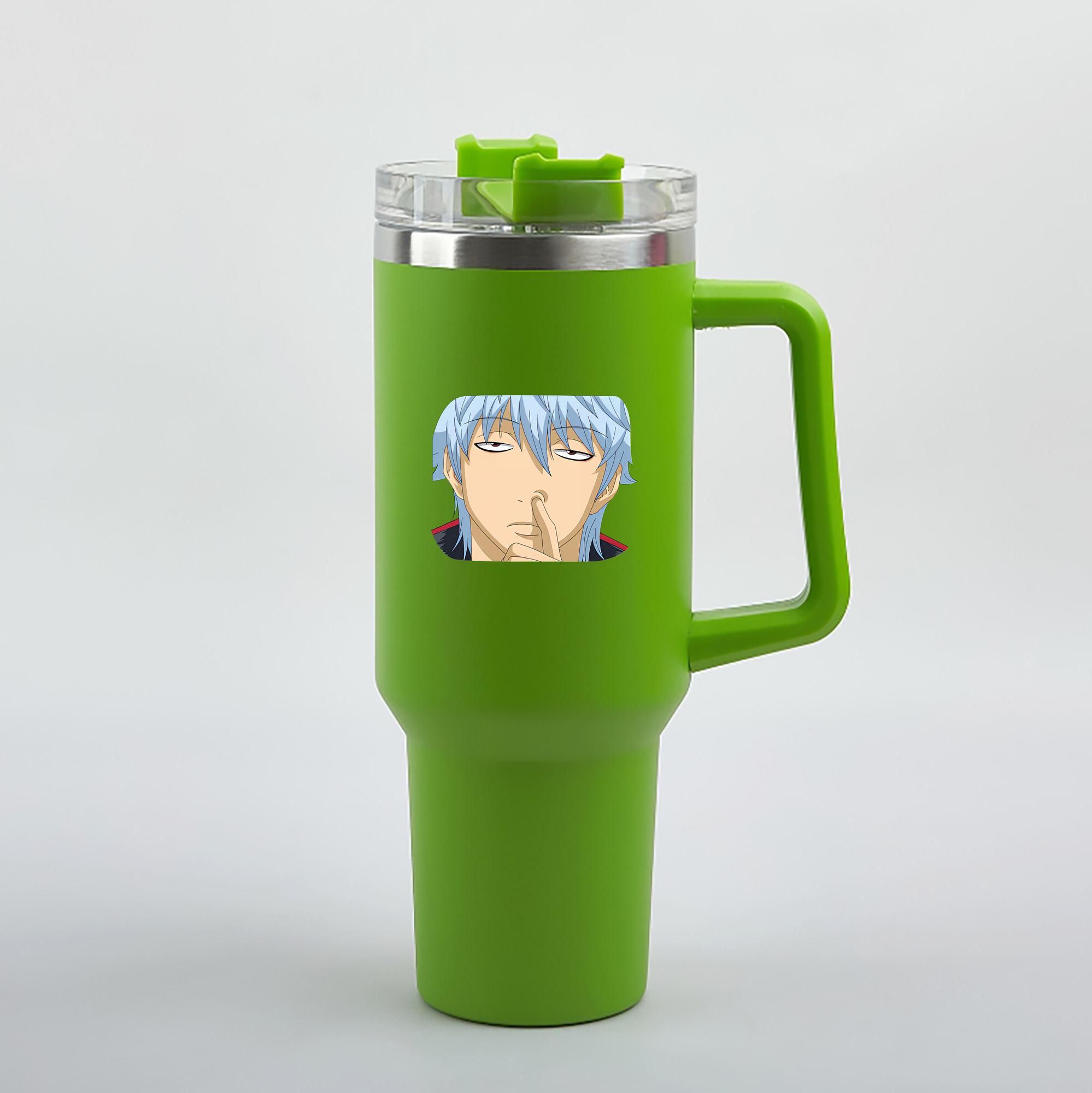 （画像用） ぎんたま 坂田銀時（さかたぎんとき） 神楽 志村新八（しむら しんぱち） GINTAMA Sakata Gintoki Kagura Shimura Shinpachi 1200mL車用タンブラー（カラープリント）